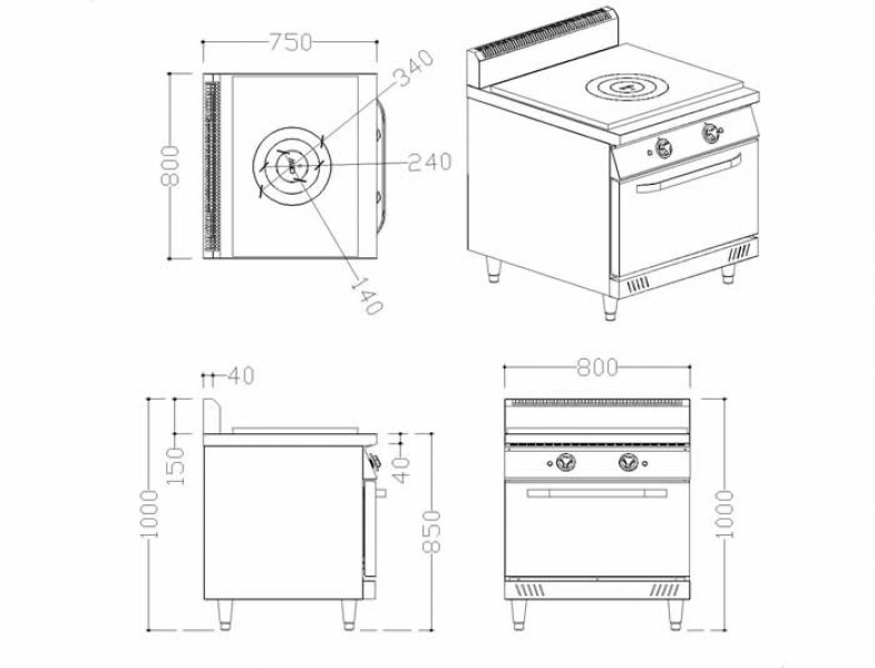 法式三環板爐-烤箱FTO-375
