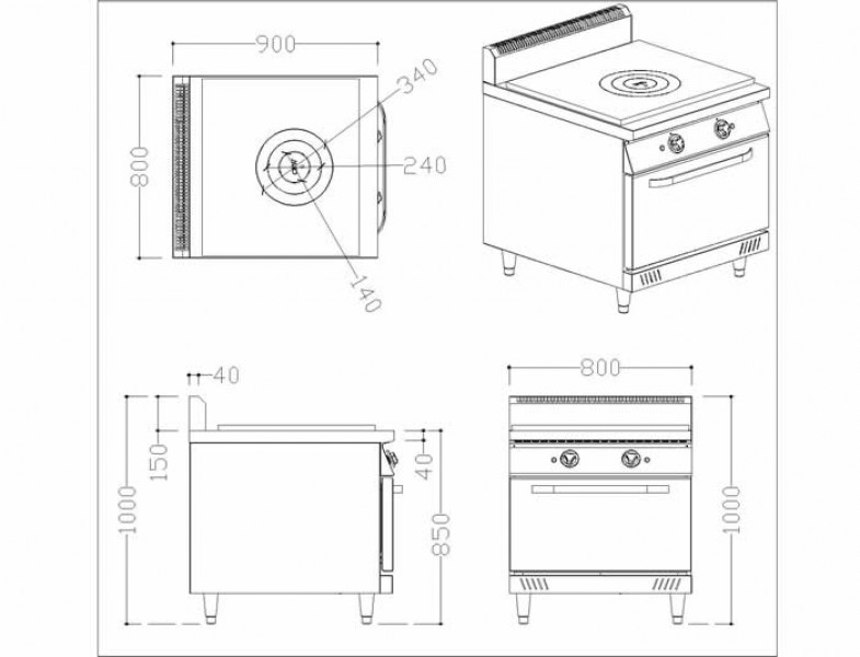 法式三環板爐-烤箱  FTO-390