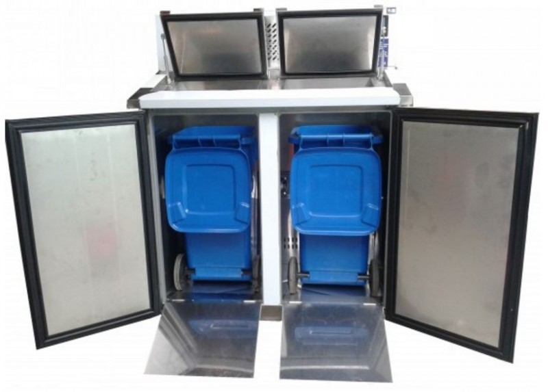 雙槽廚餘冰櫃120L (60L X2)